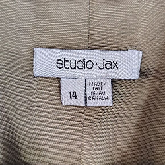 STUDIO JAX Blazer 14 Large Women's Button-Up Long Sleeve Short Jacket - Picture 5 of 5